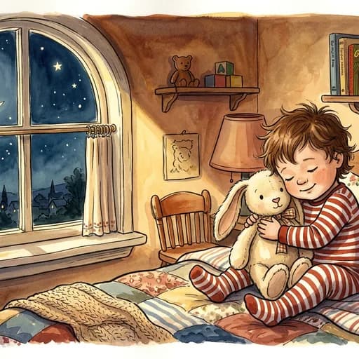 Storybook Illustration baby portrait style: an example of AI nursery artwork made from a newborn photo