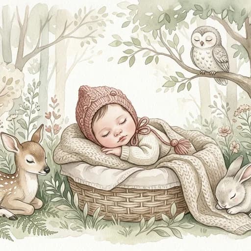 Woodland Friends Baby AI style example