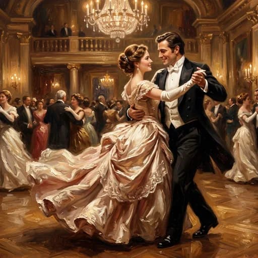 Oil Painting Couples AI style example
