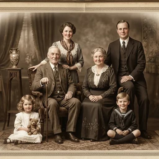 Heirloom Sepia Family AI style example