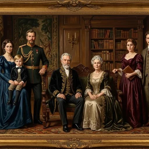 Classic Oil Family AI style example