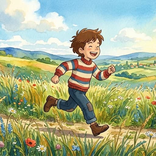 Hand-Painted Animation Kids AI style example