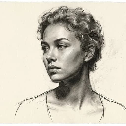 Charcoal Study AI portrait style example, the kind of artwork made from a graduate’s cap-and-gown photo
