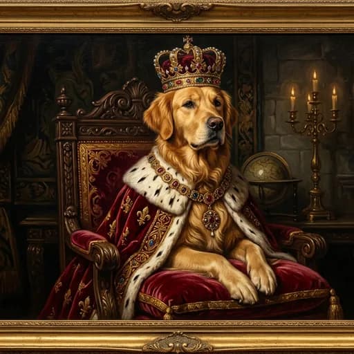 Royal Portrait Pets AI style example