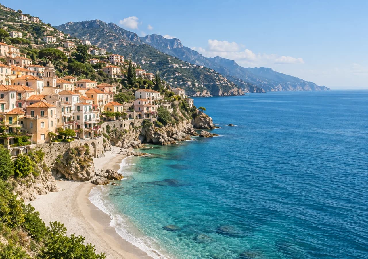 Coastal town photograph, an example of a personal photo to customize