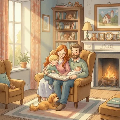 Storybook AI portrait style example, a personalized Christmas gift from a photo
