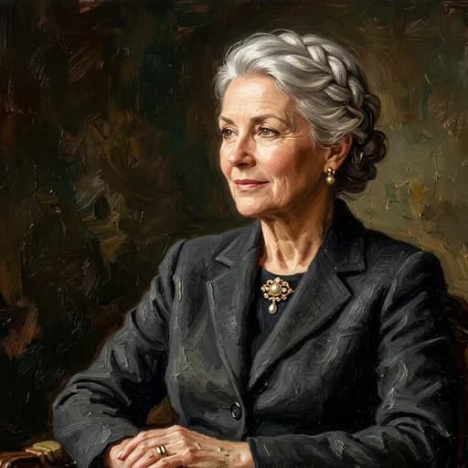 Classic Oil Portrait example: an adult painted in this AI portrait style, suggested for a retirement gift