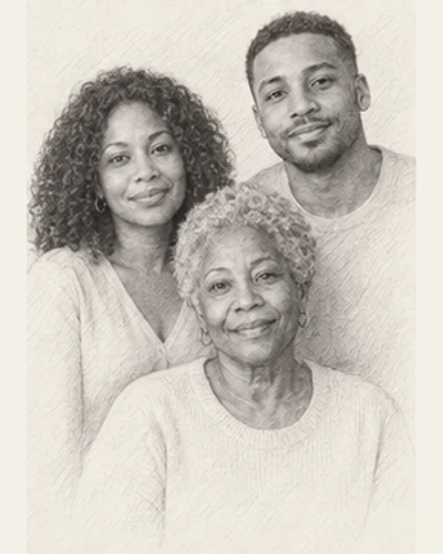 Pencil Keepsake Family AI template example