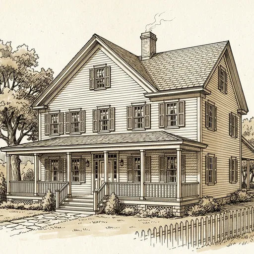 Ink And Wash Study Homes AI template example