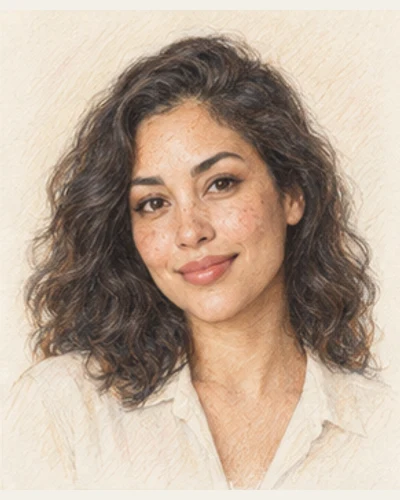 Colored Pencil Portraits AI template example