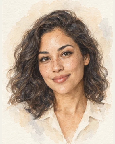 Soft Watercolor Portraits AI template example